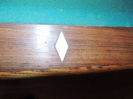 ivory inlay on pool table