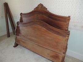 antique walnut double bed