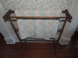 quilt on rack