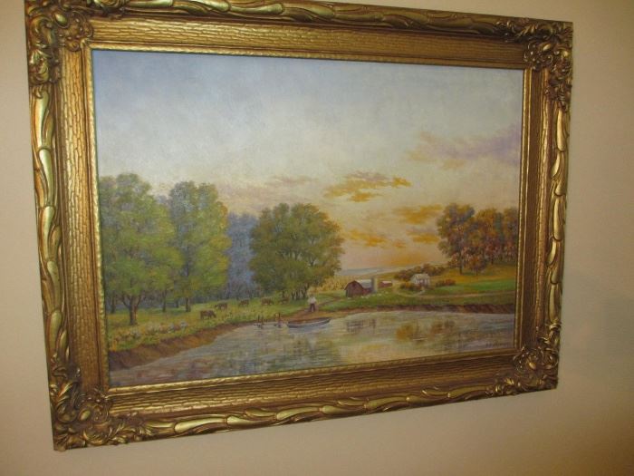 original oil painting by Otto Buller of Highland Park