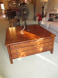 Bob Timberlake cherry wood "Map Table" coffee table