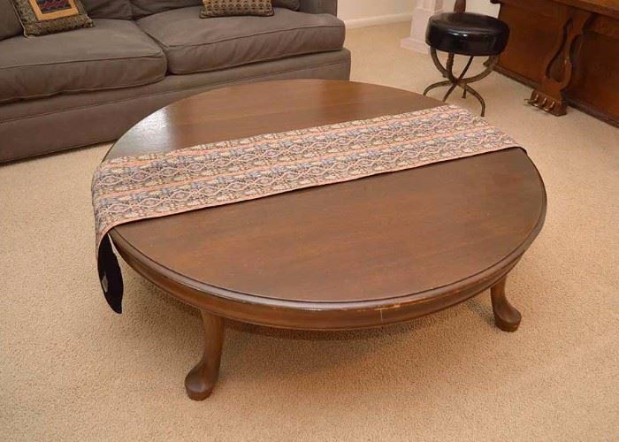 Vintage Round Wood Coffee Table