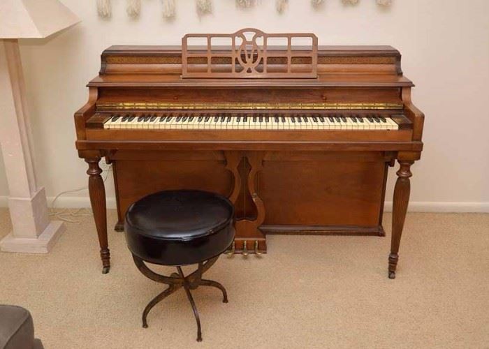 Upright Piano with Stool