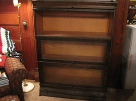 one of two stacking bookcases