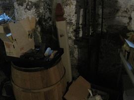 wooden barrel & cellar items