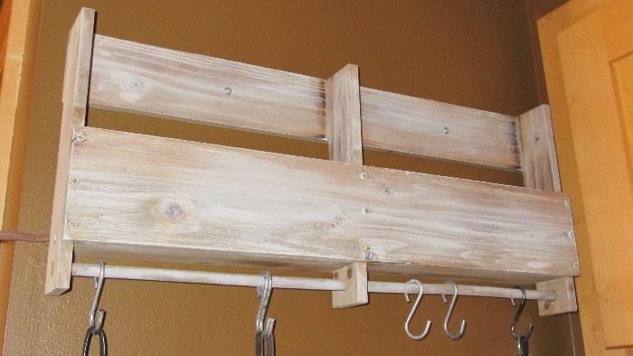WOOD MAIL SLOTS AND HOOKS FOR HANGING THINGS