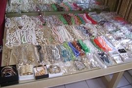 room of 1960's funkie jewelry