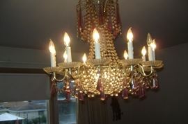 breath-taking pink prism chandelier