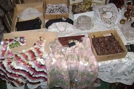 "laugh-in" plastic coin vests and beaded purses