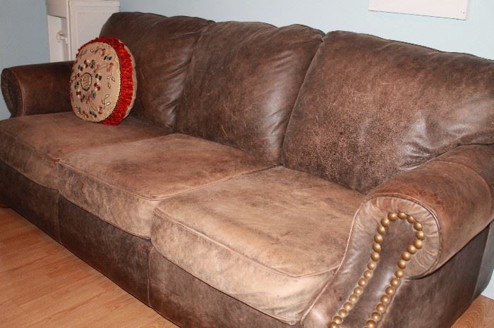 Leather sofa. No rips or tears.