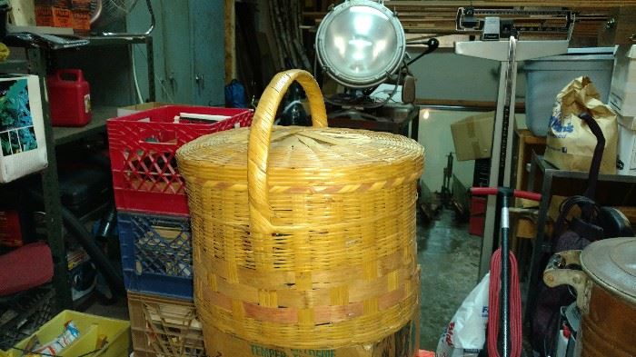 Plastic crates and baskets
