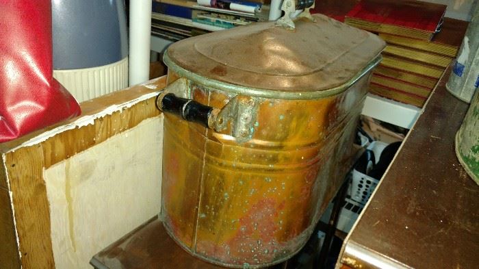 Copper firewood bucket