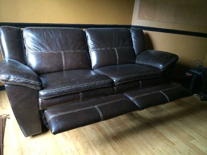 LaZBoy leather reclining sofa