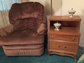 End table - night stand.  Recliner