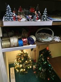 Small Christmas Trees,  Dept 56,  holiday gift wrap and decor