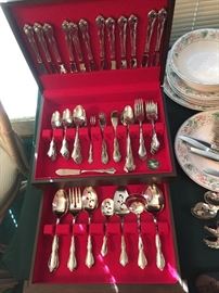 Silver Plated Flatware - Large Set.