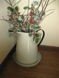 pitcher with flowers