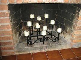wrought iron candle holders
