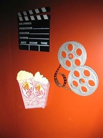 wall decor with game room theme.