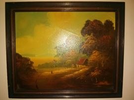 Mid Century Oil Painting