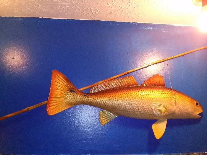 Decorative Fish and Bamboo Pole