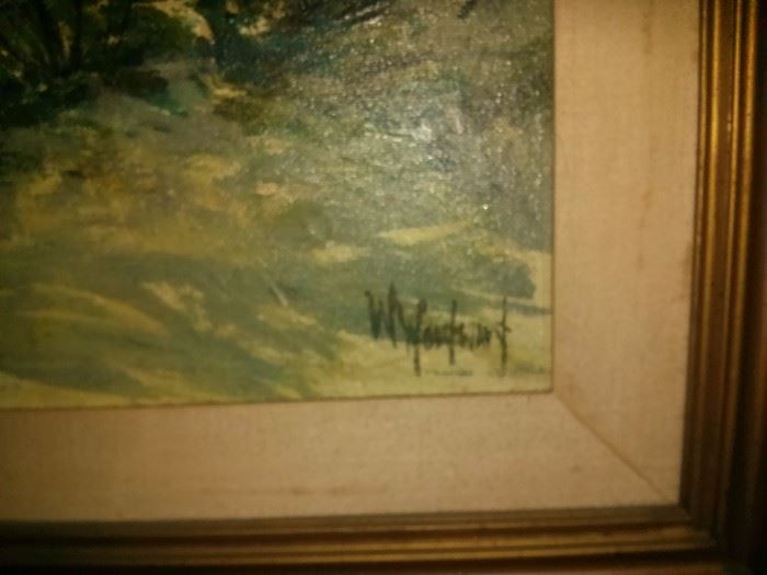 Vintage Signed Oil Painting