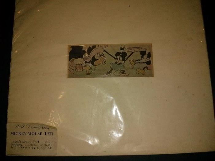 Original 1931 HandColored Mickey Mouse Comic Strip
