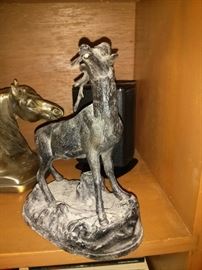 Cast Metal Elk Figurine