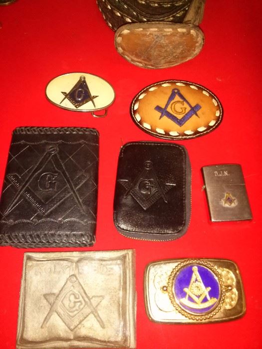 Collection of Masonic Belts