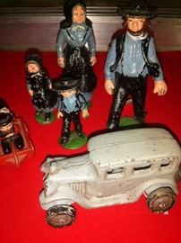 Mormon Cast Iron Figurine Family and Car