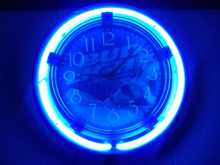 Neon Bud Light Clock