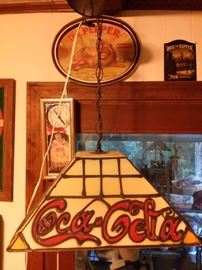 Vintage Coca Cola Hanging Bar Light