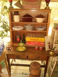 Mcoy , Old Vintage Coke Bottles, Crates, Collector Plates and Hutch