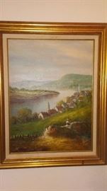 Country Side Scene Oil Painting