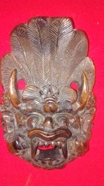 Early 1800's Carved Asain Mask