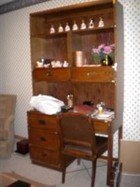 Bernhardt Desk, hutch, bookshelf and office chair