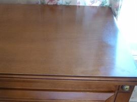 Simmons Beautyrest World Class King mattress and box spring. Barely used in excellent condition! Rway Chest of drawers, dresser and mirror with matching end tables, also in excellent condition!