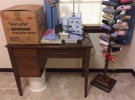 Bernini sewing machine with cabinet