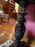 detail of antique library table legs