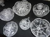 Brilliant cut crystal bowls