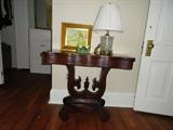 Mahoganey, lyre pedestal card table - beautiful condition