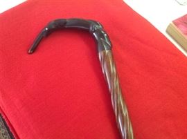 One-of-a-Kind Tribal Ebony carved handle Cane