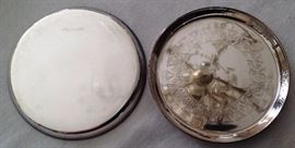 4 Silver plated coasters