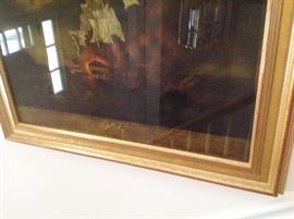 "Reverse" Painting on Glass, The Representation Of His Majesty's Ship Mediator Of 44 Guns Commanded By The Honourable Capt James Luttrell, 1784