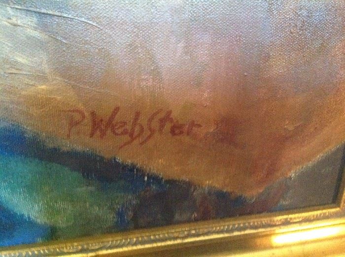 Signature of "Girl Mime" by P. Webster