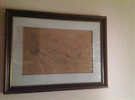 "Nude Study" ROMAN CHATOV DRAWING