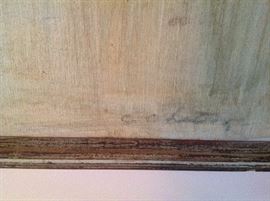 Corner front of picture - Portrait Drawing of Girl "The Pregnant Hippy"
Portrait Drawing of Girl by Constantin Chatov Charcoal - Constantin Chatov was a native Georgian (of Russia). After fleeing from Russia in 1922 with his brother and fellow artist Roman, he made his home in Atlanta, GA