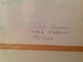 corner front of picture - Water Color by Adele Nassau #26/200
