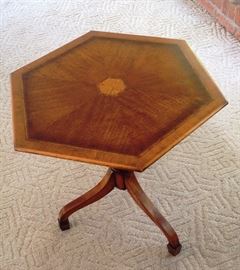Small 6 sided Inlaid Table