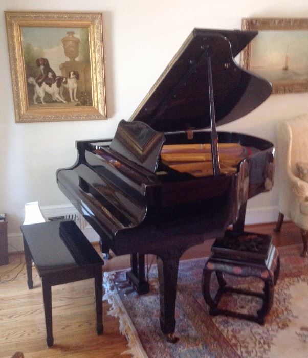 Young Chang Baby Grand Piano and Bench, Series G-157, 65" EBONY (Black Lacquer),
Young Chang Baby Grand Piano and Bench, Series G-157, 65" EBONY (Black Lacquer), Like new, Excellent Condition